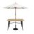 Outdoor tafel aluminium met houtlook.