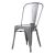 grijze stalen stoelen 4 stuks.