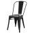 zwarte stalen stoelen 4 stuks.
