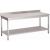 Gastro M RVS werktafel met onderblad en achteropstand 85x100x70cm