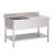 rvs-spoeltafel-spoelbak-links-160-cm