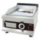 Professionele gasbakplaat met gladde chromen bakplaat 400 mm.