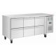 Polar U-Series koelwerkbank met 6 laden RVS.