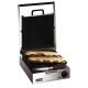 contactgrill met enkele gegroefde platen .