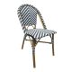 Rotan bijzetstoelen Parijse stijl zwart 2 stuks.