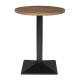 Ronde tafel met zwaar onderstel.