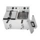 dubbele friteuse op inductie 2 x 3 KW.
