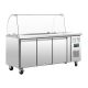 Polar U-serie GN gekoelde saladette met glazen opzetvitrine 3-deurs.