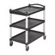Cambro KD serveerwagen met 3 bladen zwart.