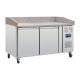 Pizza werkbank met marmeren blad 428 Liter.