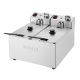 Buffalo dubbele 2 x 3 ltr friteuse 2 x 2 kw.