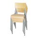 stalen stoelen met houten zitting 4 stuks.