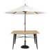 Outdoor tafel aluminium met houtlook.