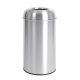 Bolero RVS bullet afvalbak open-top zilver 40L