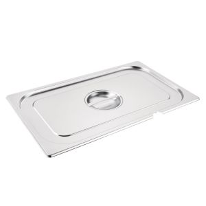 Vogue RVS deksel met lepeluitsparing GN 1/1