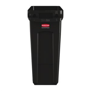 Rubbermaid Slim Jim afvalbak met ventilatiekanalen zwart 60L