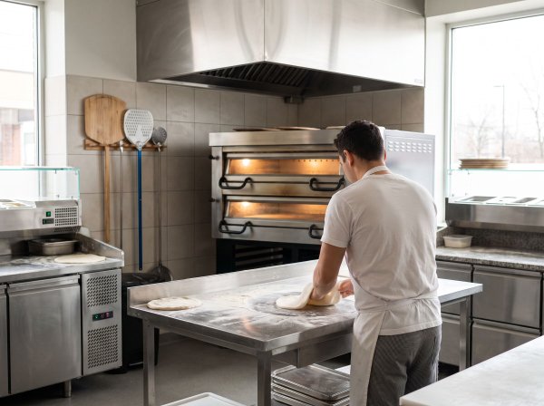 Pizzeria met pizzaoven